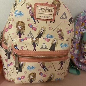 Loungefly Cream and Pink Harry Potter Backpack